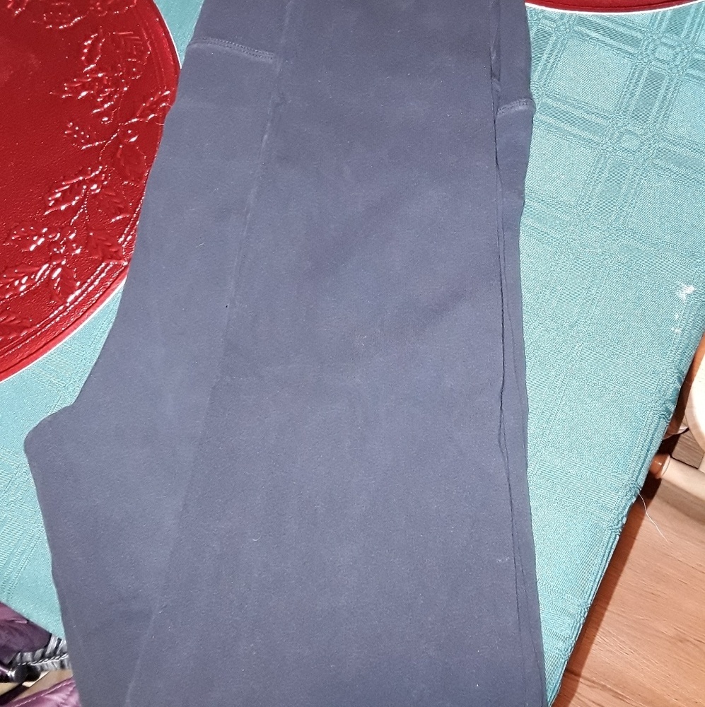 Black fold over waist leggings